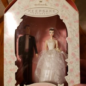 Vintage 1997 Barbie & Ken Wedding Day Ornaments